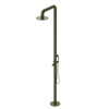 Rubinet Pressure Balance Outdoor Shower with Hand Held Shower & 10" Shower Head - 304 Stainless Steel Green Envy