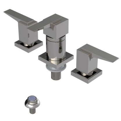 Rubinet Bidet Fitting with Spray, Diverter, and Vacuum Breaker (less drain) Polished Nickel