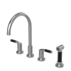 Rubinet Widespread Kitchen Set with Hand Spray Satin Nickel