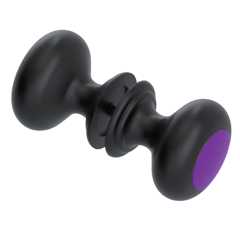 Rubinet Shower Door Knob (set) Matt Black