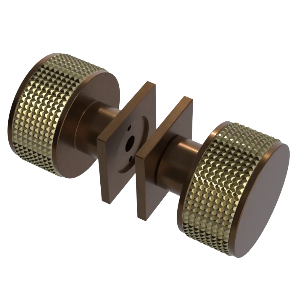Rubinet Shower Door Knob (set) Tuscan Brass