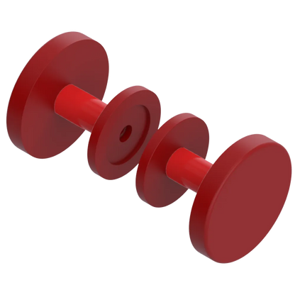 Rubinet Shower Door Knob (set) Maroon