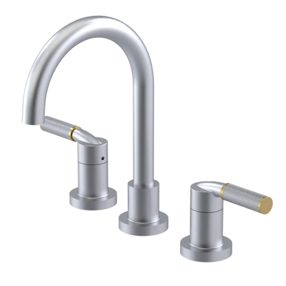 Rubinet Widespread Lav. Set. (less drain) Satin Chrome