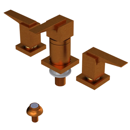 Rubinet Bidet Fitting with Spray, Diverter, and Vacuum Breaker (less drain) Antique Copper Matt