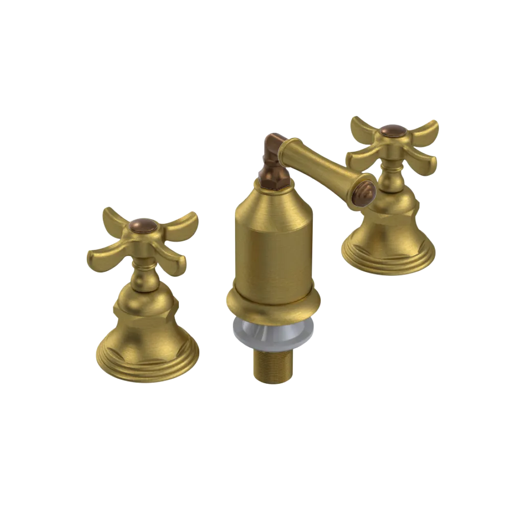 Rubinet Bidet Fitting with Spray, Diverter, and Vacum Breaker (Less Drain) Antique Brass Matt