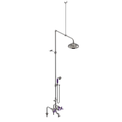 Rubinet Deck Mount Tub & Shower with Hand Held Shower Polished Nickel