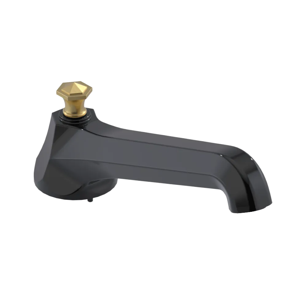 Rubinet Tub Filler Spout Deck Mount Black