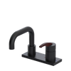 Rubinet 4" Centre Single Control Lav. Set. with Genesis spout (less drain) Matt Black