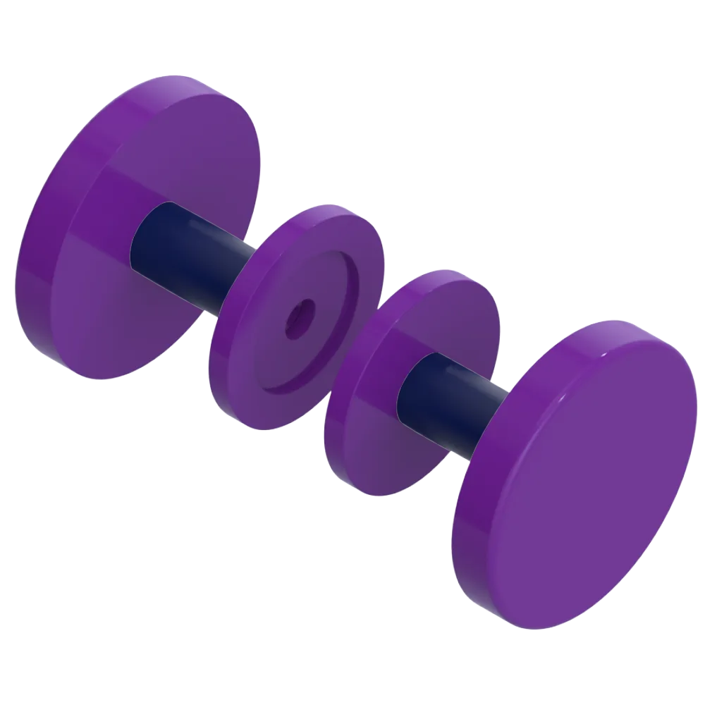 Rubinet Shower Door Knob (set) Purple Haze