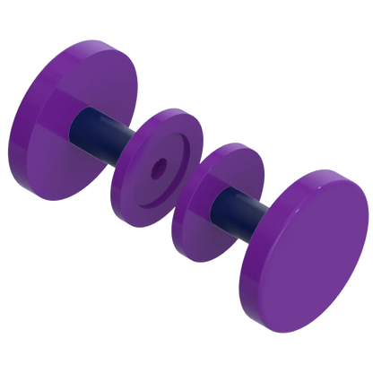 Rubinet Shower Door Knob (set) Purple Haze
