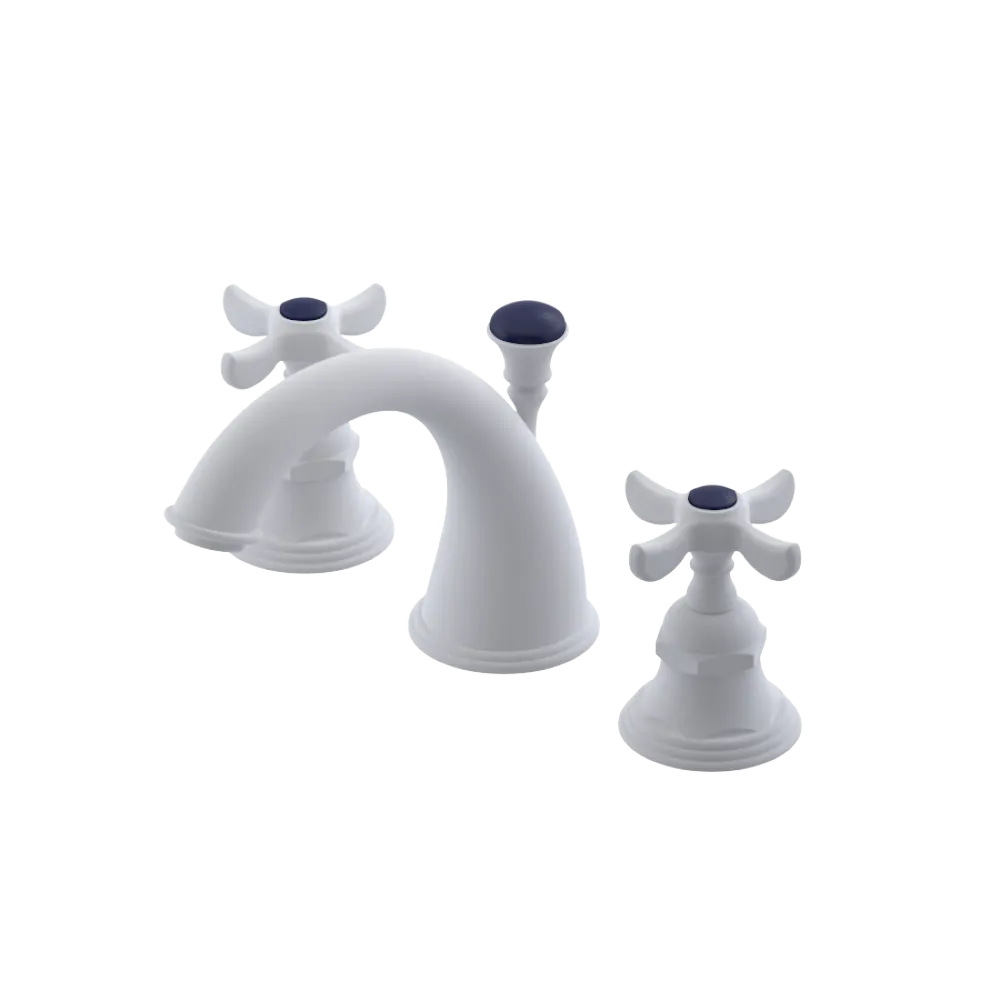 Rubinet Widespread Lav. Set. (less drain) Matt White