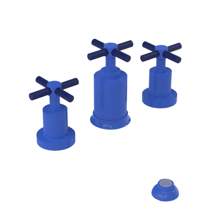 Rubinet Bidet Fitting with Spray, Diverter, and Vacuum Breaker (less drain) Blu Jean