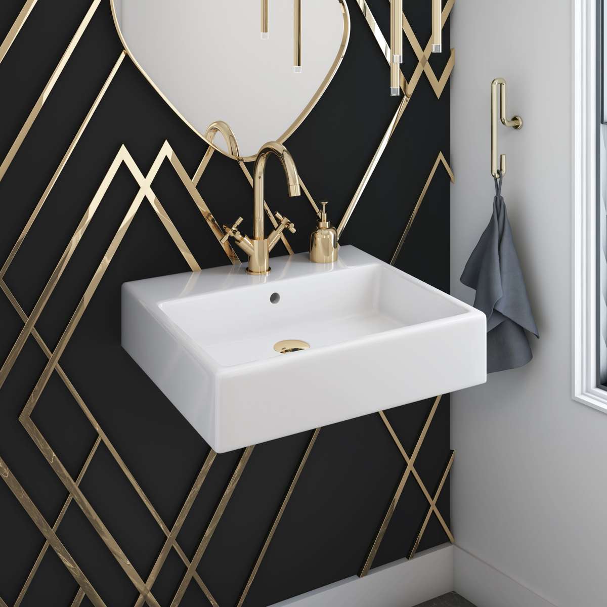 Contac Izobelle – 6610ANX – Single Hole Wall Hung Sink