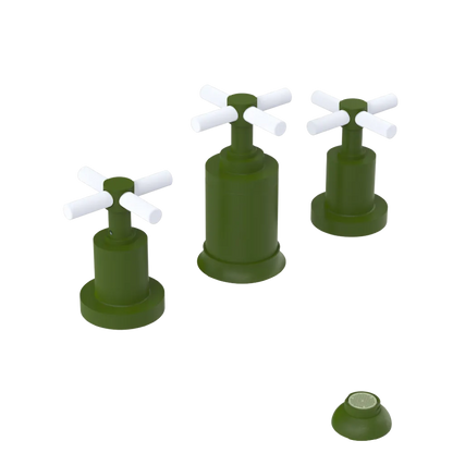 Rubinet Bidet Fitting with Spray, Diverter, and Vacuum Breaker (less drain) Green Envy