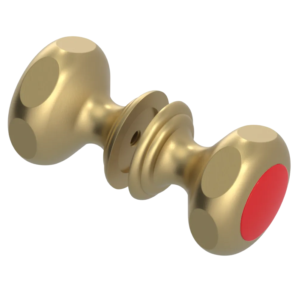 Rubinet Shower Door Knob (set) Satin Brass