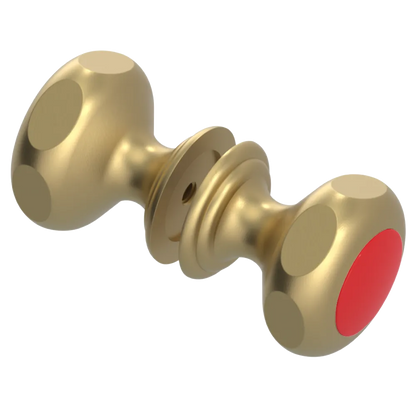 Rubinet Shower Door Knob (set) Satin Brass