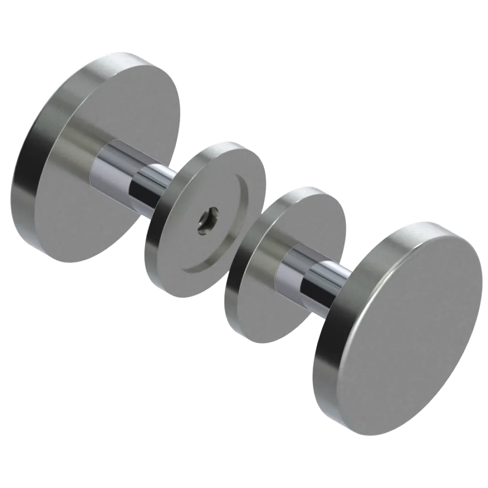 Rubinet Shower Door Knob (set) Satin Nickel