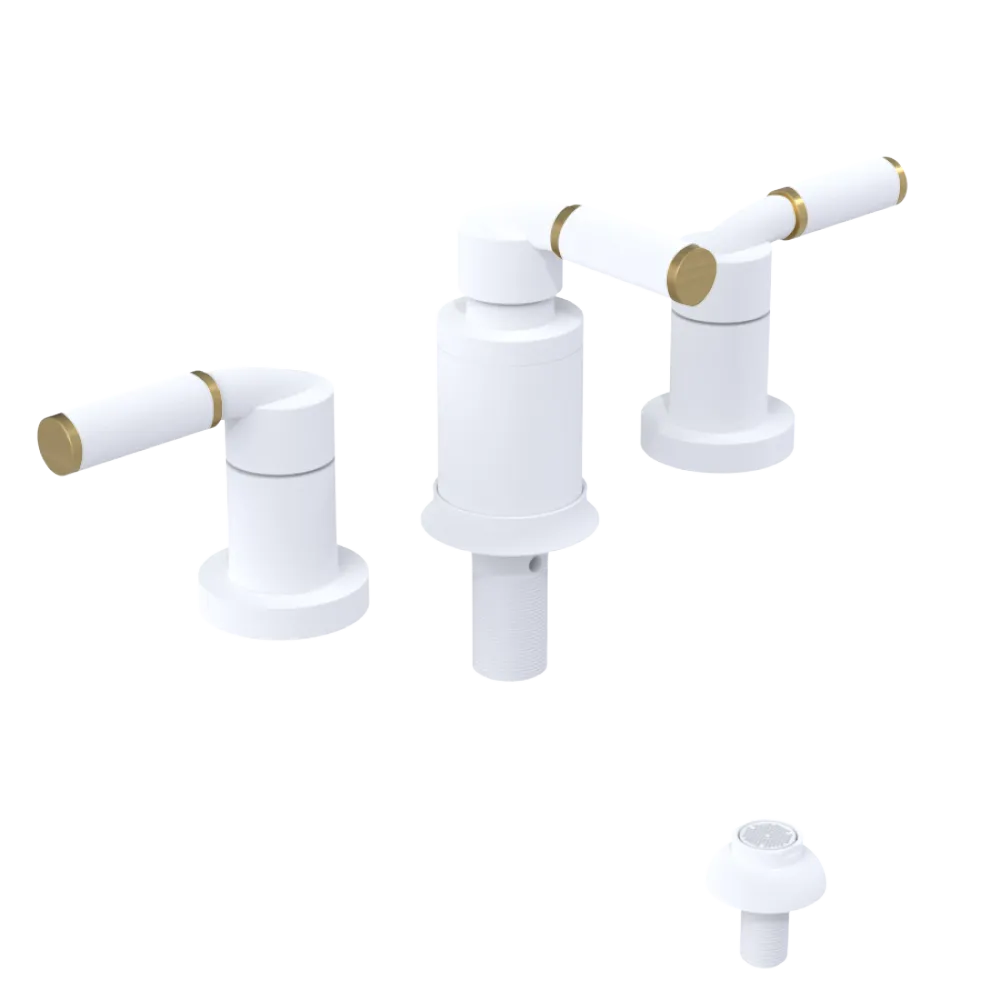 Rubinet Bidet Fitting with Spray, Diverter, and Vacuum Breaker (less drain) Matt White