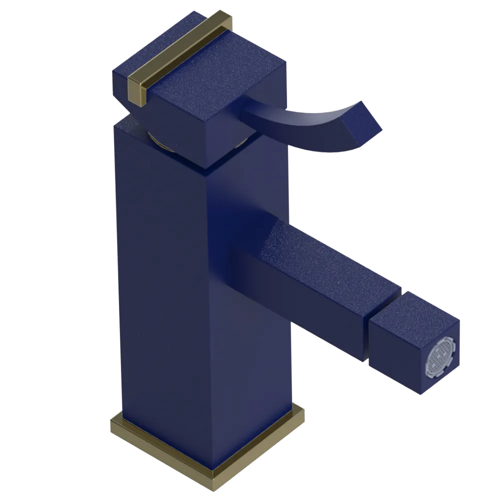 Rubinet Single Control Bidet Fitting (less drain) Midnight Blue