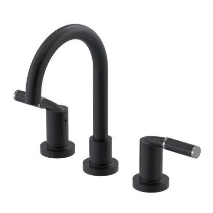 Rubinet Widespread Lav set (less drain) Matt Black