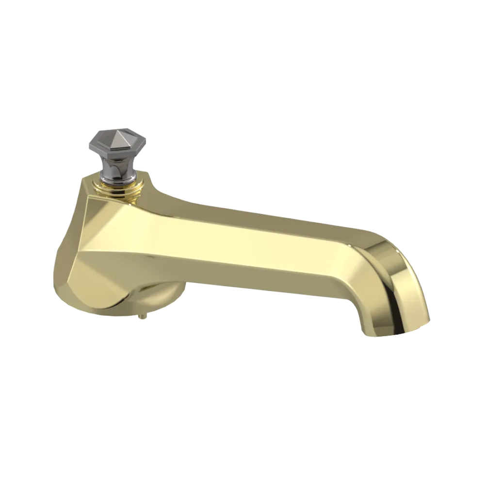Rubinet Tub Filler Spout Deck Mount Gold