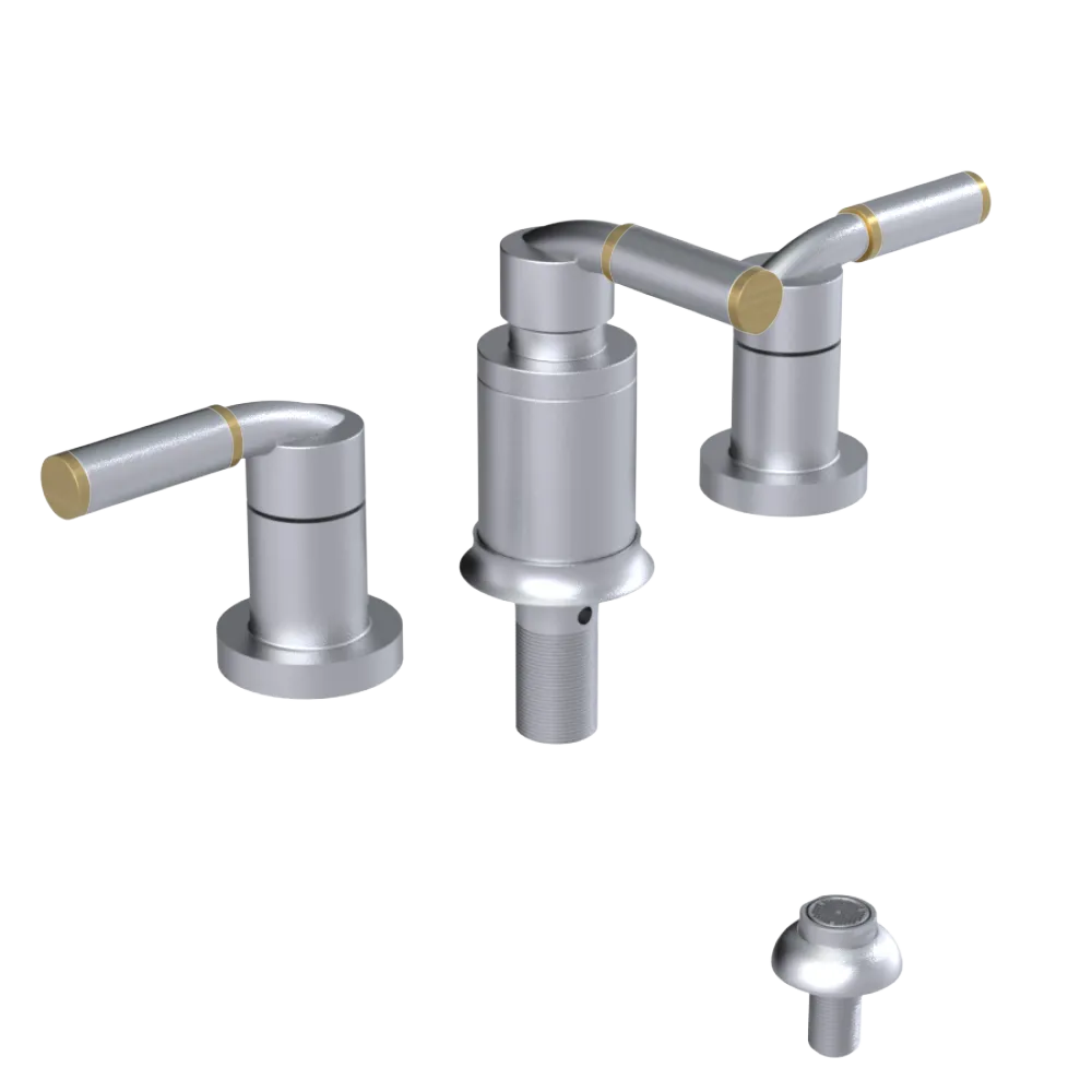Rubinet Bidet Fitting with Spray, Diverter, and Vacuum Breaker (less drain) Satin Chrome