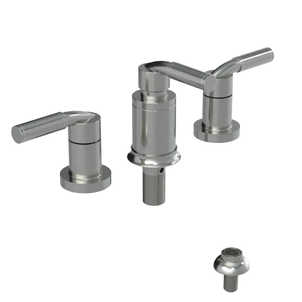 Rubinet Bidet Fitting with Spray, Diverter, and Vacuum Breaker (less drain) Satin Nickel