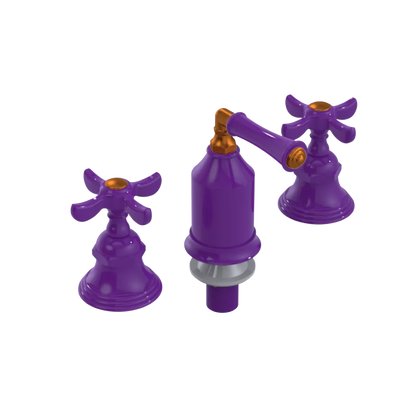 Rubinet Bidet Fitting with Spray, Diverter, and Vacum Breaker (Less Drain) Purple Haze