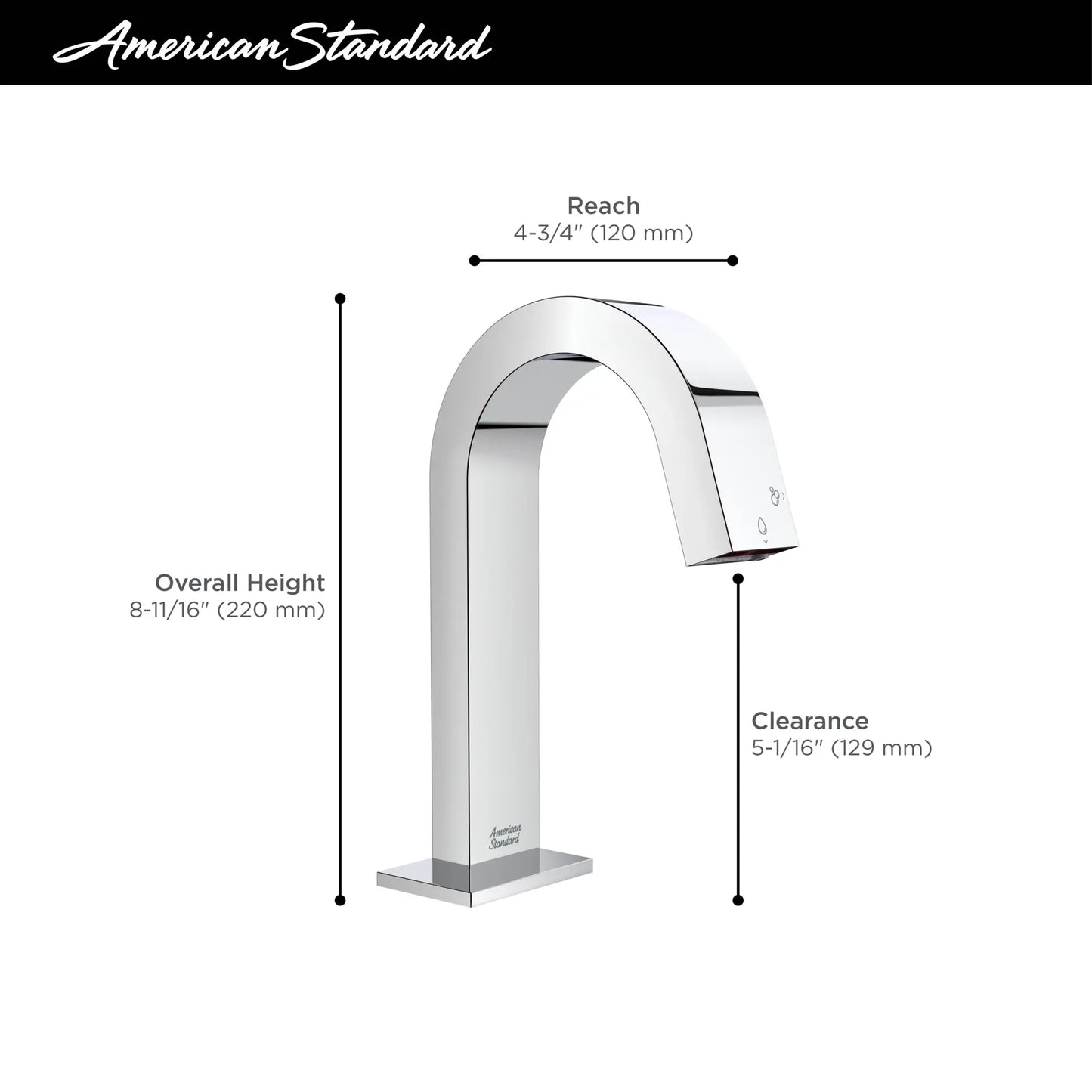 American Standard 2-In-1 Integral Touchless Faucet/Soap Dispenser, Battery Powered