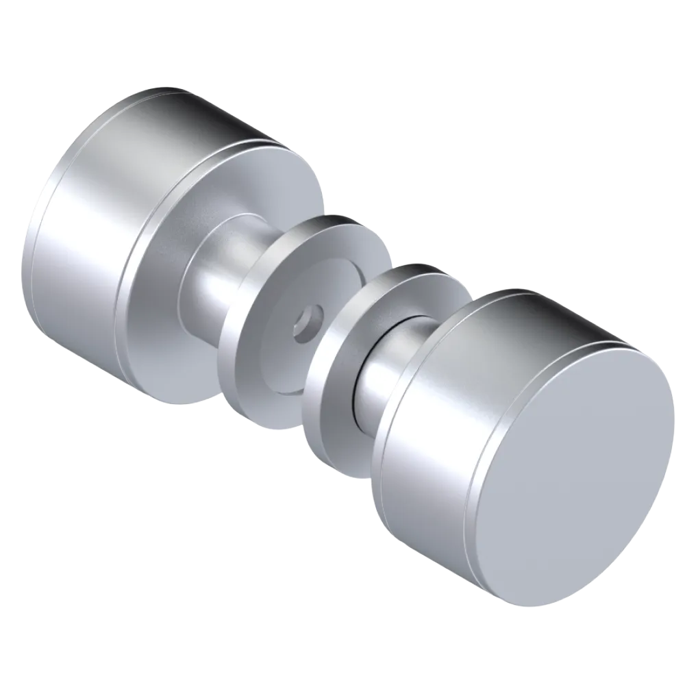 Rubinet Shower Door Knob (set) Satin Chrome