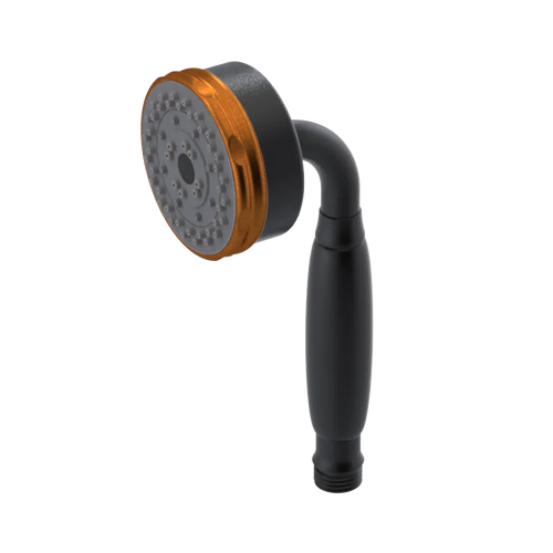Rubinet 3 Function Hand Held Shower Only Matt Black