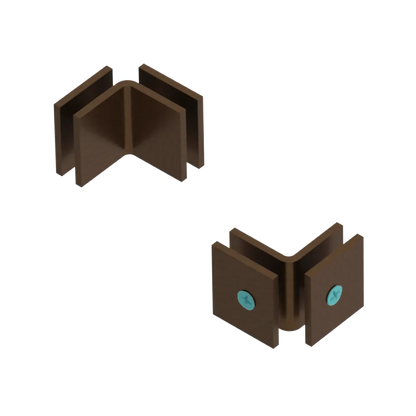 Rubinet 90 Glass to Glass Open Face Tuscan Brass