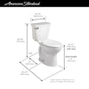 American Standard Cadet® PRO Two-Piece 1.28 gpf/4.8 Lpf Standard Height Round Front 10-Inch Rough Toilet Less Seat