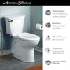 American Standard Cadet® PRO Two-Piece 1.28 gpf/4.8 Lpf Chair Height Elongated 10-Inch Rough Toilet Less Seat
