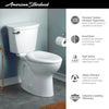 American Standard Cadet® PRO Two-Piece 1.6 gpf/6.0 Lpf Compact Chair Height Elongated 14-Inch Rough Toilet Less Seat