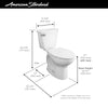 American Standard Cadet® PRO Two-Piece 1.6 gpf/6.0 Lpf Compact Chair Height Elongated 14-Inch Rough Toilet Less Seat