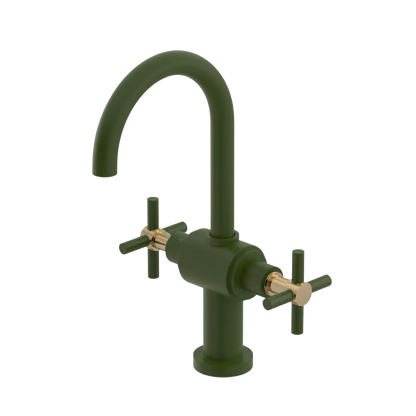 Rubinet Single Hole Dual Handle Lav. Set with LaSalle Spout (less drain) Green Envy
