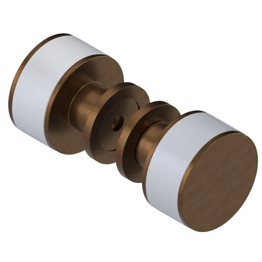 Rubinet Shower Door Knob (set) Tuscan Brass