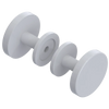 Rubinet Shower Door Knob (set) White
