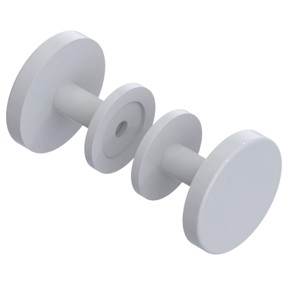 Rubinet Shower Door Knob (set) White