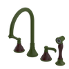 Rubinet Widespread Kitchen Set with Hand Spray Green Envy