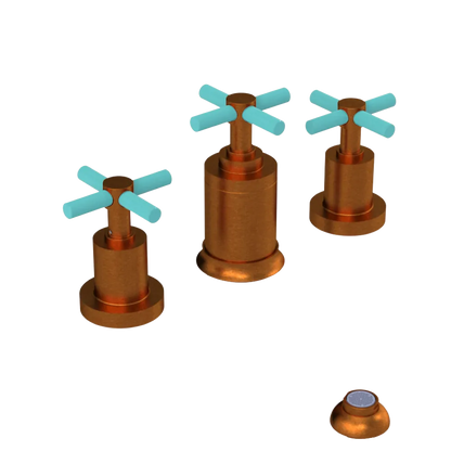 Rubinet Bidet Fitting with Spray, Diverter, and Vacuum Breaker (less drain) Antique Copper Matt