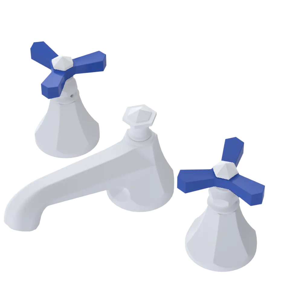 Rubinet Widespread Lav. Set. (less drain) Matt White