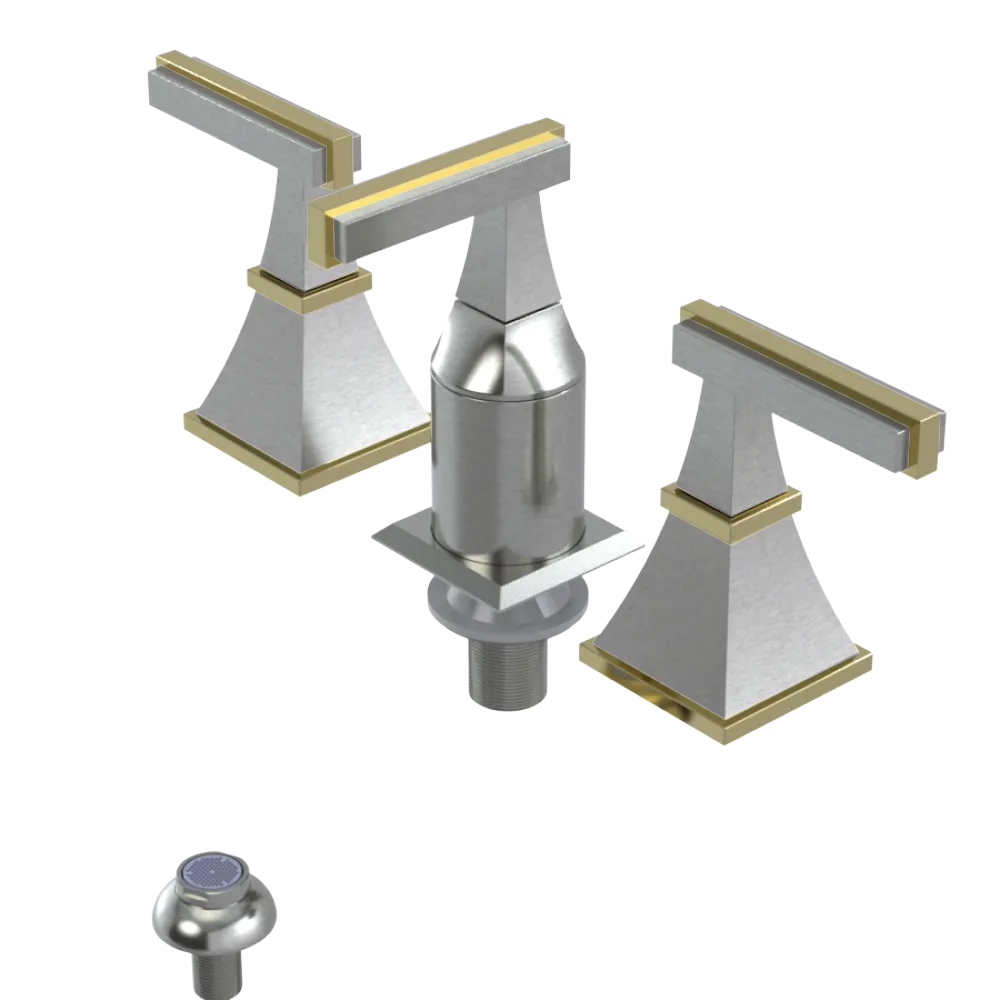 Rubinet Bidet Fitting with Spray, Diverter, and Vacum Breaker (Less Drain) Satin Nickel