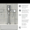 American Standard Ultima® Selectronic® Exposed Urinal Flush Valve, Diaphragm Type, Base Model, 0.125 gpf/0.5 Lpf