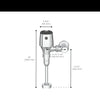 American Standard Ultima® Selectronic® Exposed Urinal Flush Valve, Diaphragm Type, Base Model, 0.125 gpf/0.5 Lpf