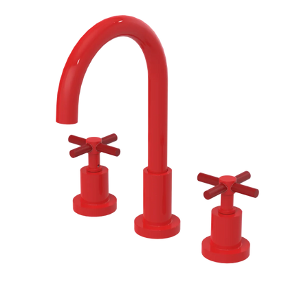 Rubinet Widespread Kitchen Set with LaSalle Spout Red