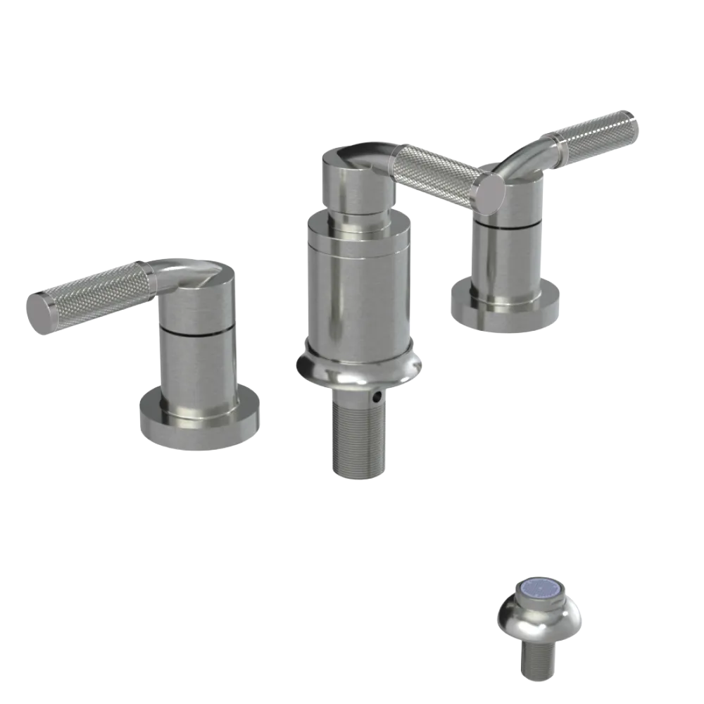 Rubinet Bidet Fitting with Spray, Diverter, and Vacum Breaker (Less Drain) Satin Nickel