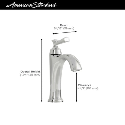 American Standard Glenmere Single Hole Single-Handle Bathroom Faucet 1.2 gpm/4.5 L/min With Lever Handle