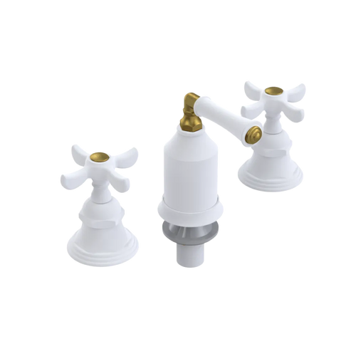 Rubinet Bidet Fitting with Spray, Diverter, and Vacum Breaker (Less Drain) Matt White